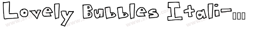 Lovely Bubbles Itali字体转换